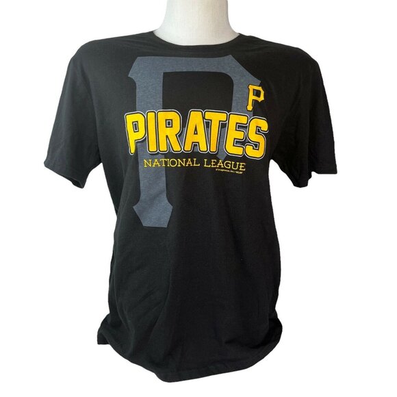 Pittsburgh Pirates TShirt Mens Large Black New MLB Short Sleeves - Picture 1 of 10